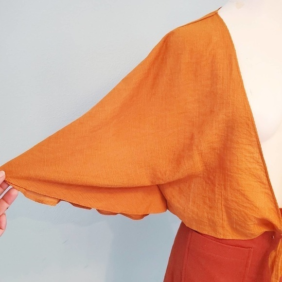 THE EAST ORDER Amelie Crop Top Pumpkin Spice XS - Picture 9 of 10